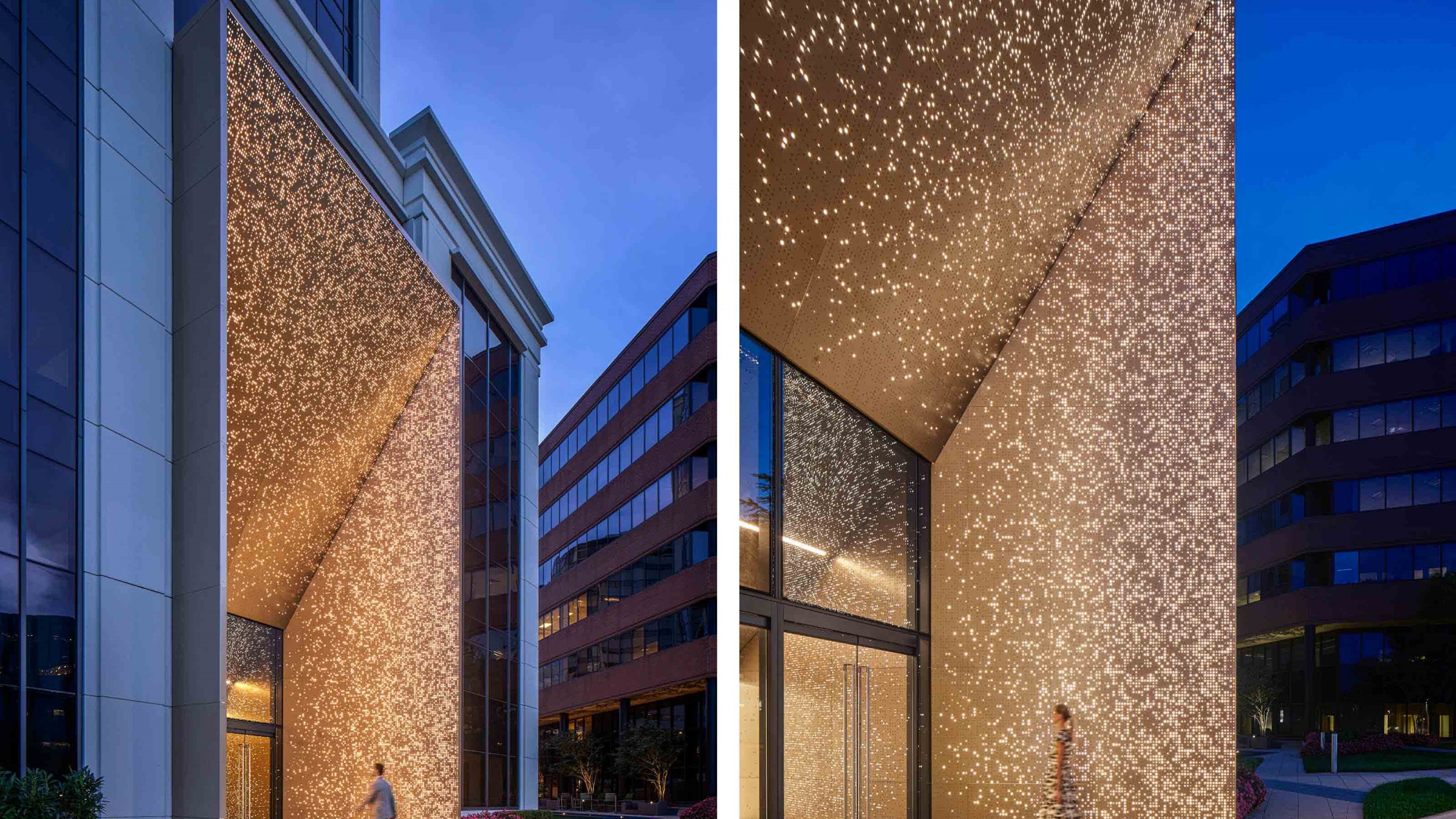 Aluminum facade architectural detail